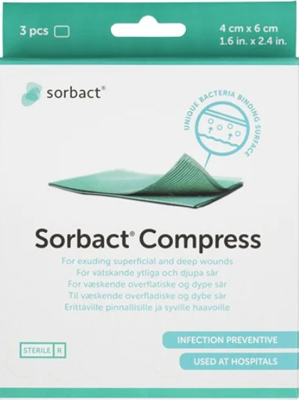 Sorbact Compress 4 x 6 cm 3 st