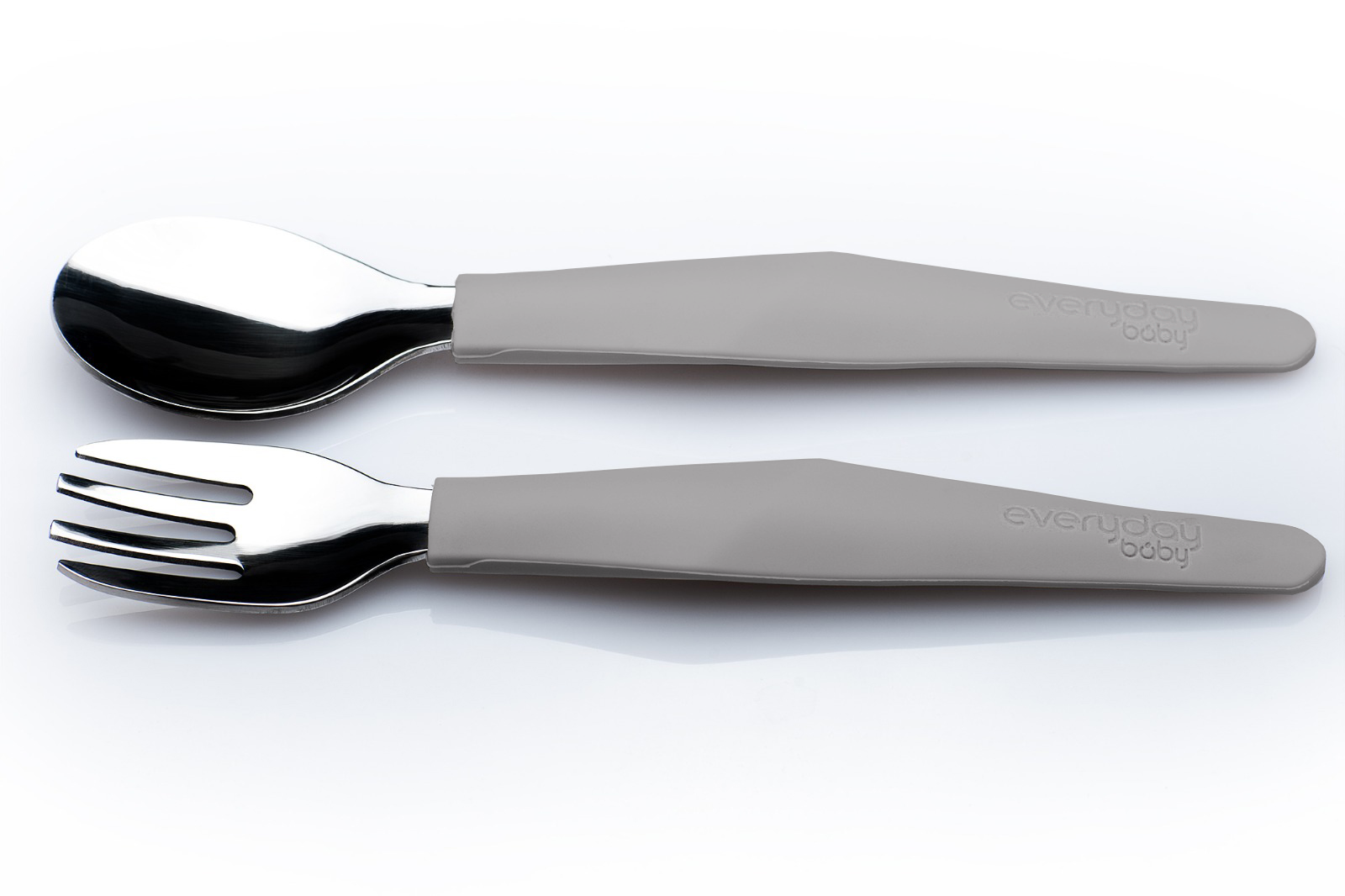 Everyday Baby Bestick Rostfritt Stål & Silikon Quiet Grey