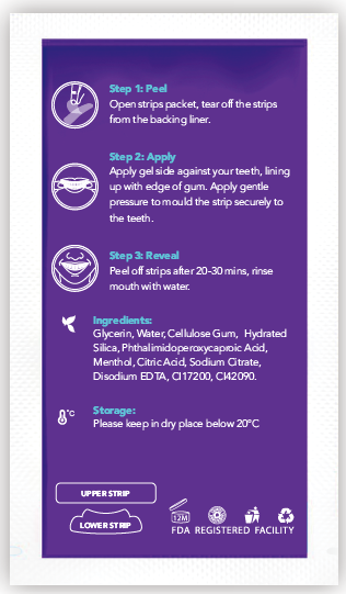 Confident Smile Color Correcting Teeth Whitening Strips 28 st