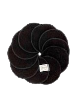 Imse Dubbelsidiga Bomullspads Black 10 st