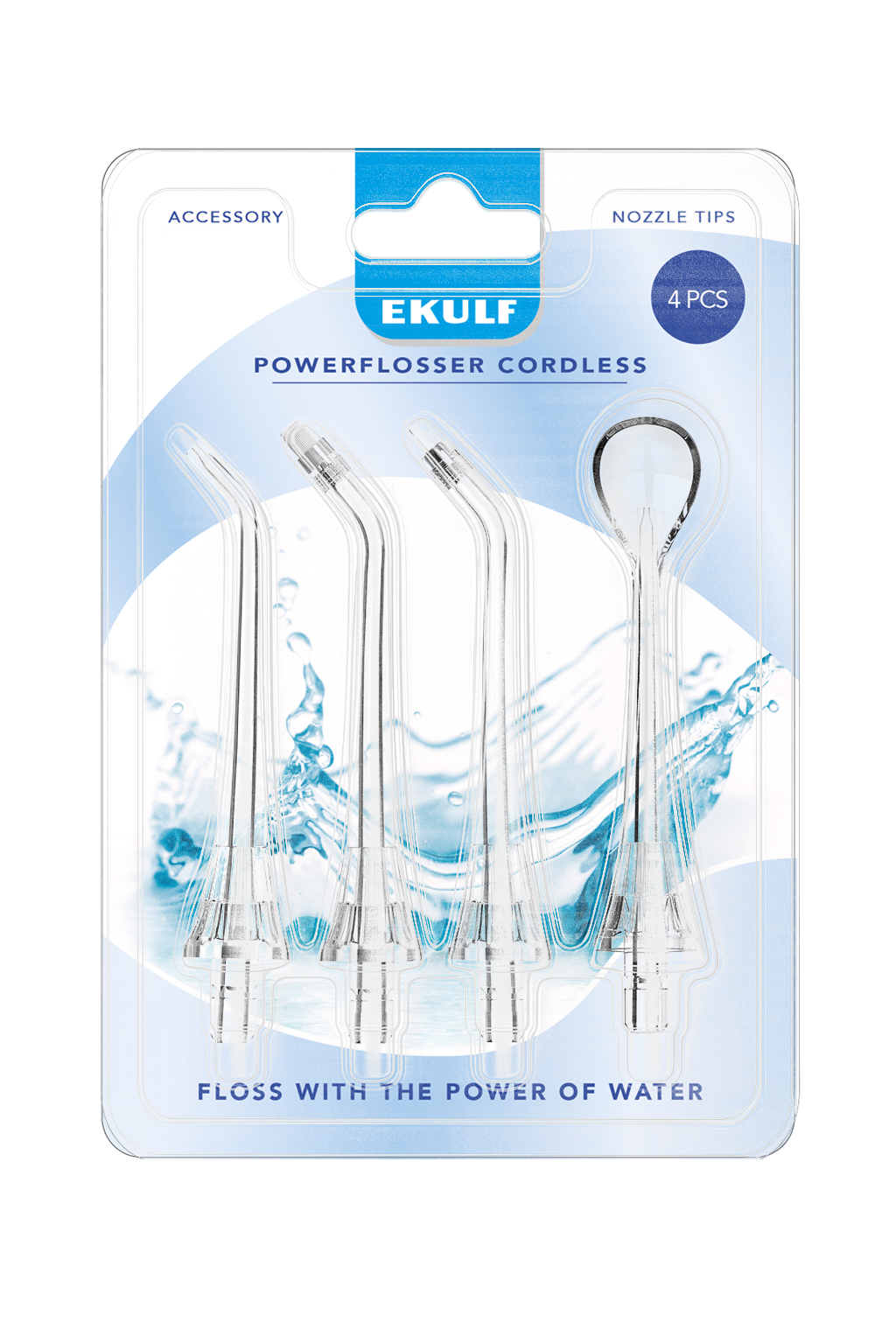 EKULF PowerFlosser Premium 4-pack Refill