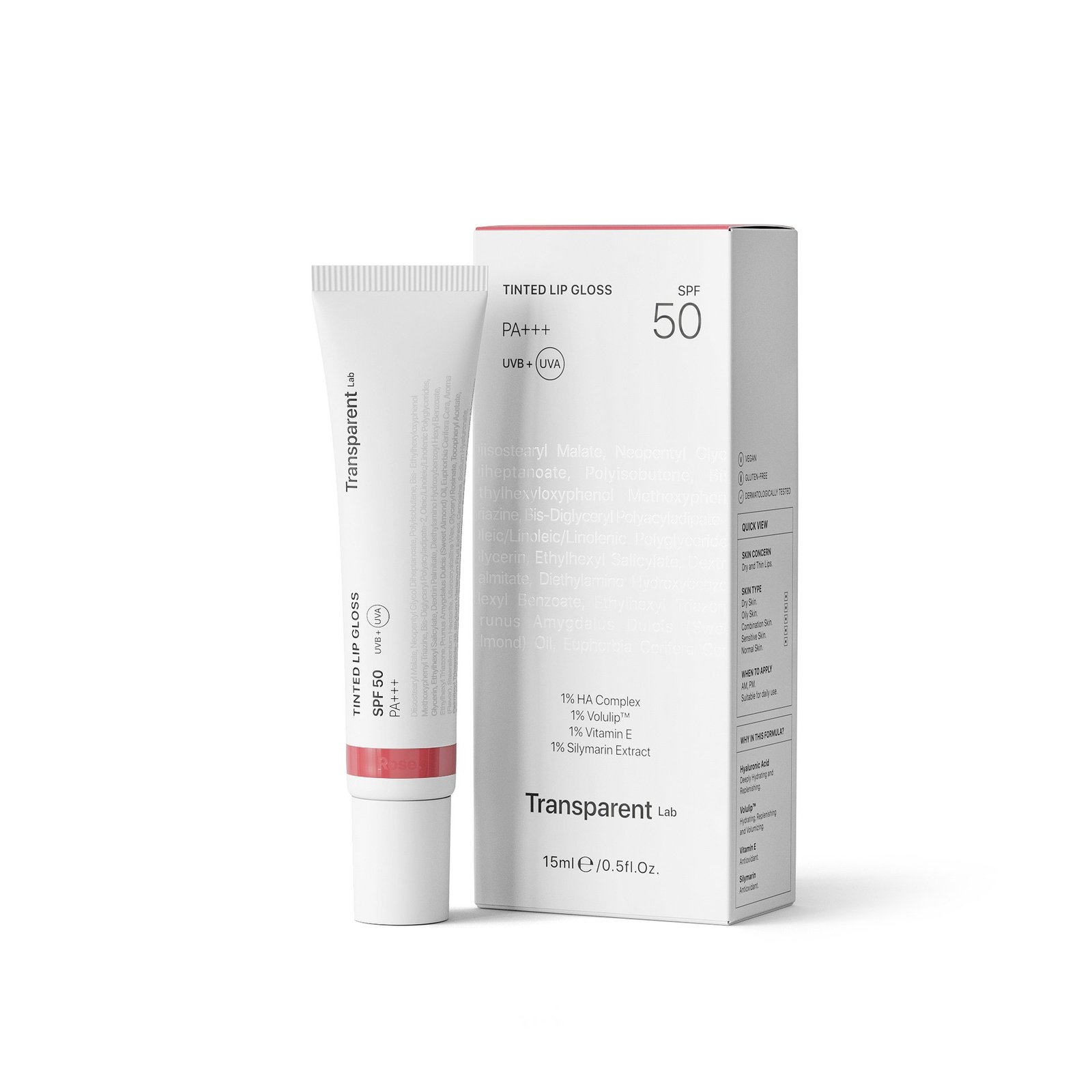 Niche Beauty Lab Tinted Lipgloss Spf 50 Rose 15 ml