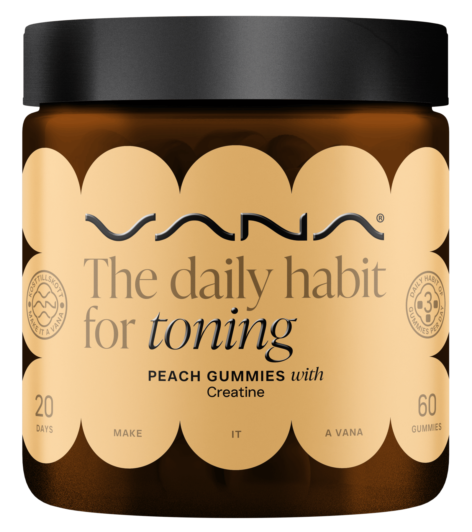 VANA Toning - Creatine Peach 60 gummies