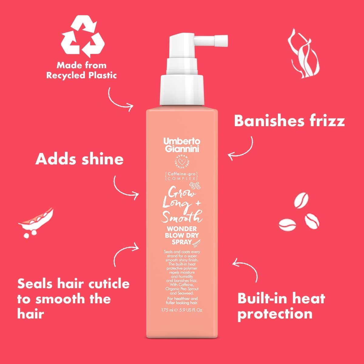Umberto Giannini Grow Long Blow Dry Spray 175 ml