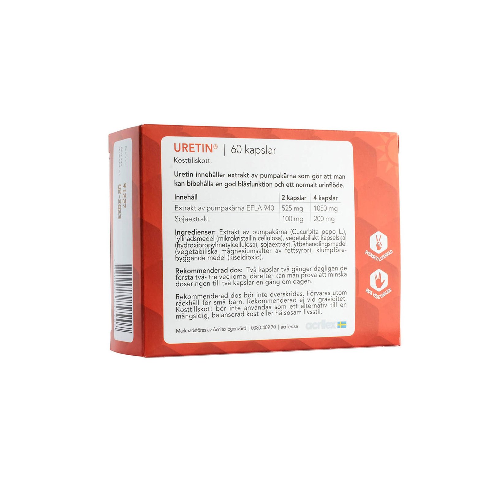 Acrilex Uretin 60 kapslar