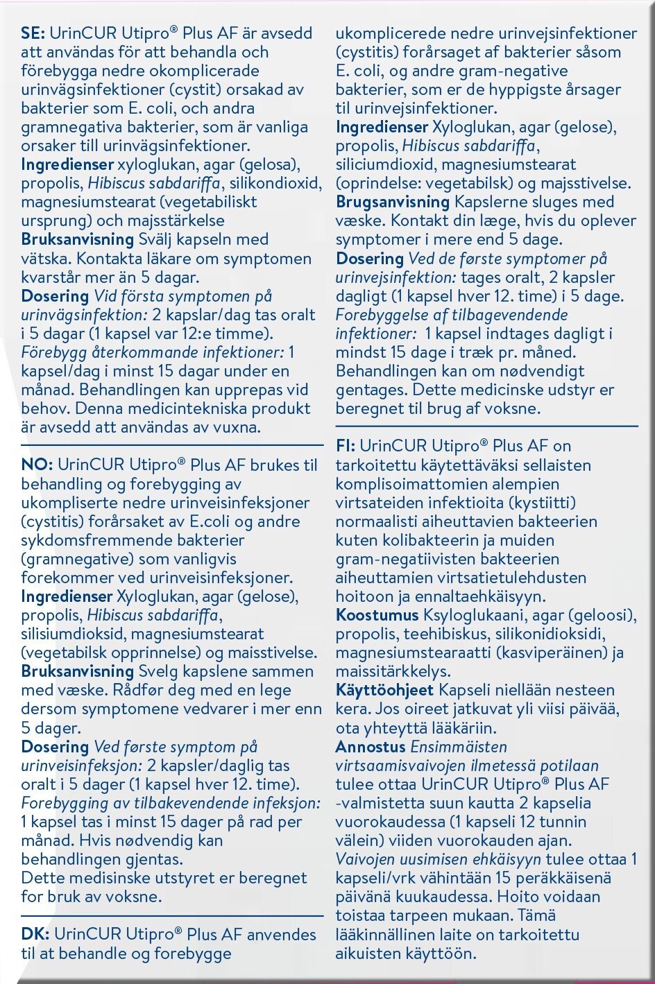 RFSU UrinCur Utipro Plus 15 kapslar