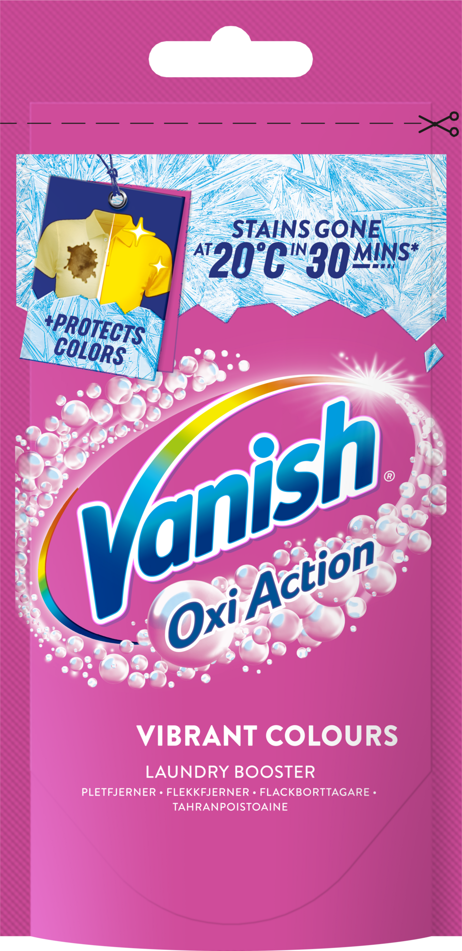 Vanish Pink Laundry Booster Fläckborttagningspulver Sachet 90 g