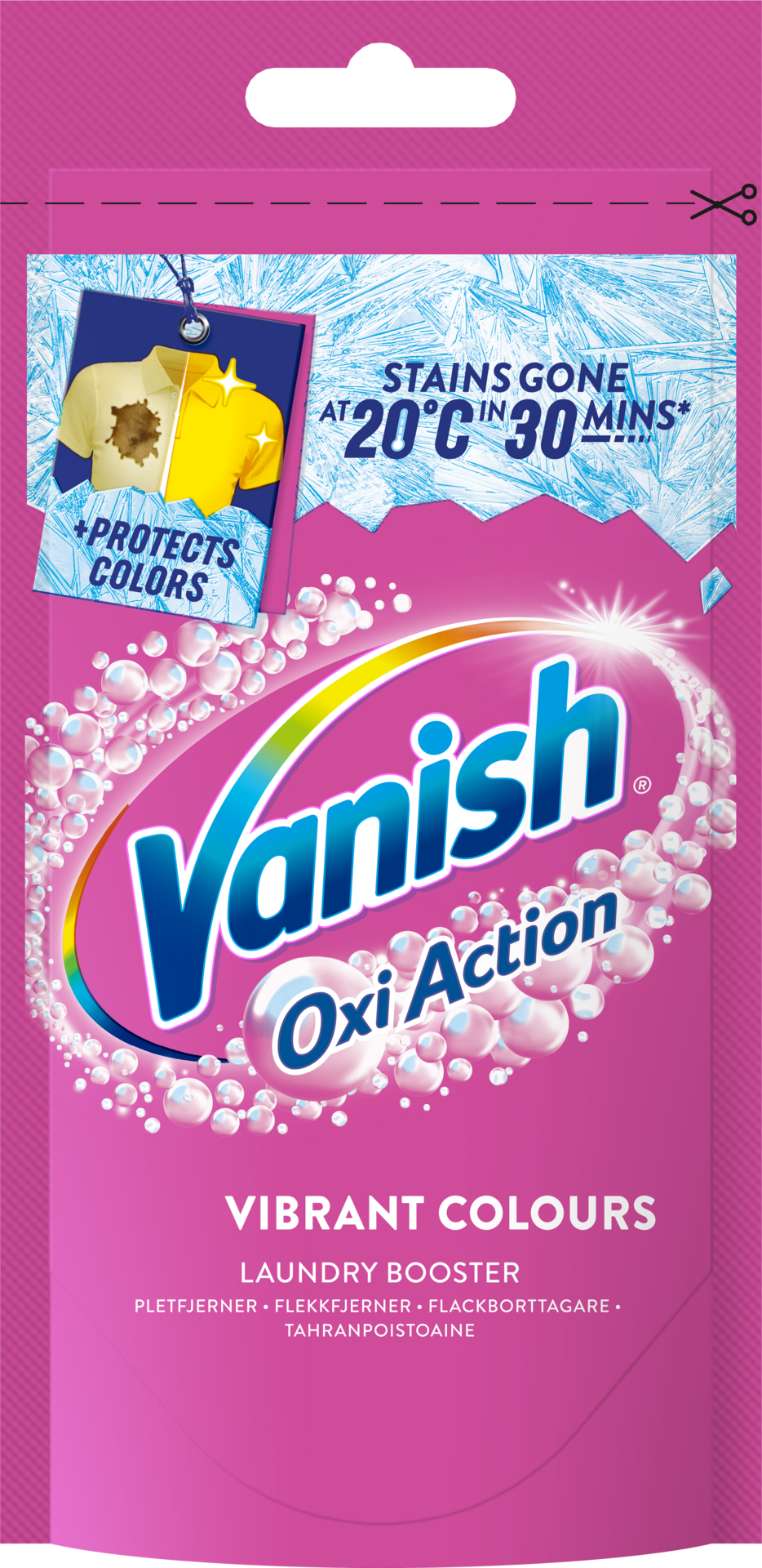 Vanish Pink Laundry Booster Fläckborttagningspulver Sachet 90 g