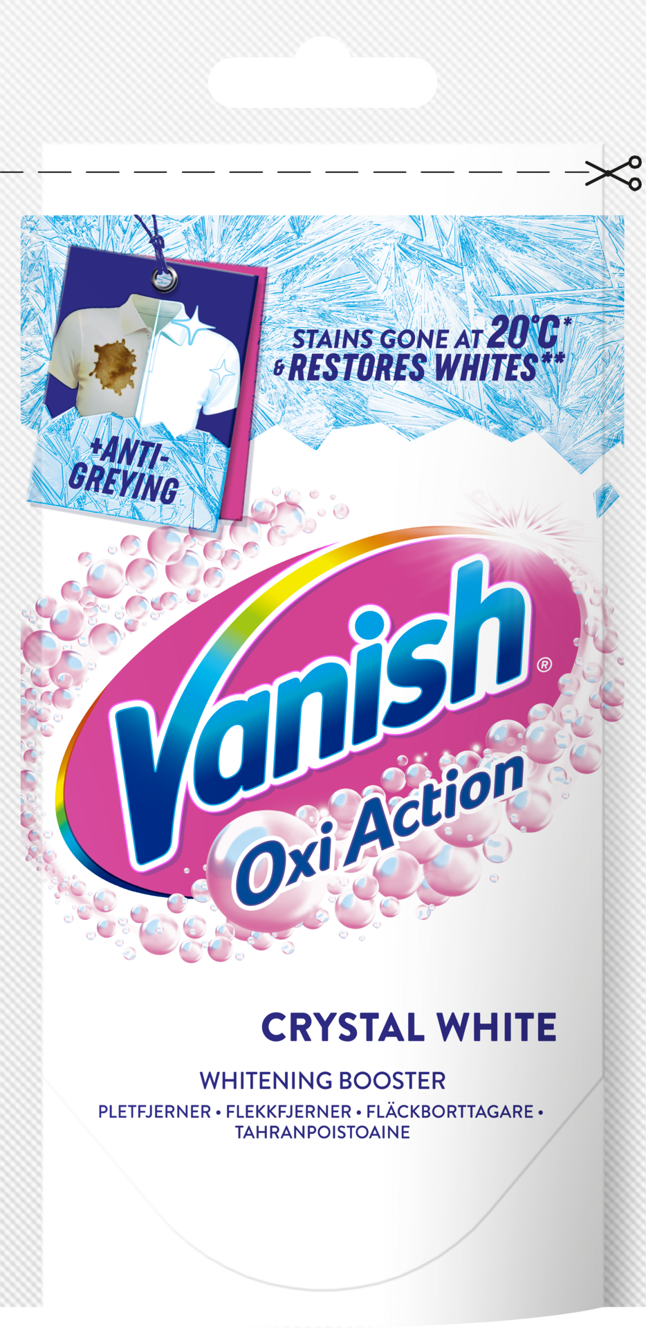 Vanish White Laundry Booster Fläckborttagningspulver Sachet 90 g