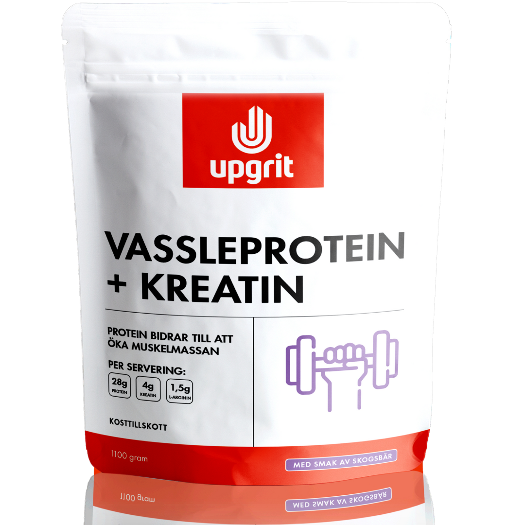 Upgrit Vassleprotein + Kreatin Skogsbär 1100gram