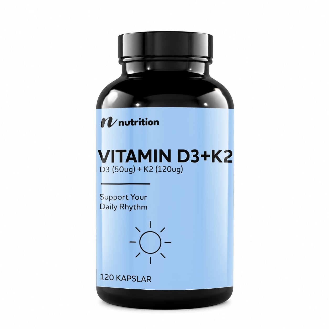 Nuts Fabriken Vitamin D3 + K2 120 kapslar