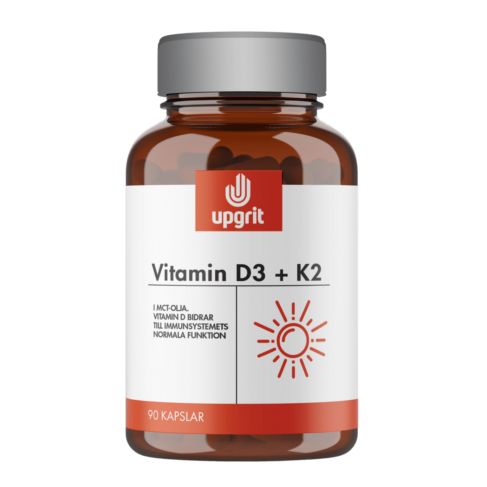 Upgrit Vitamin D3 + K2 90 kapslar