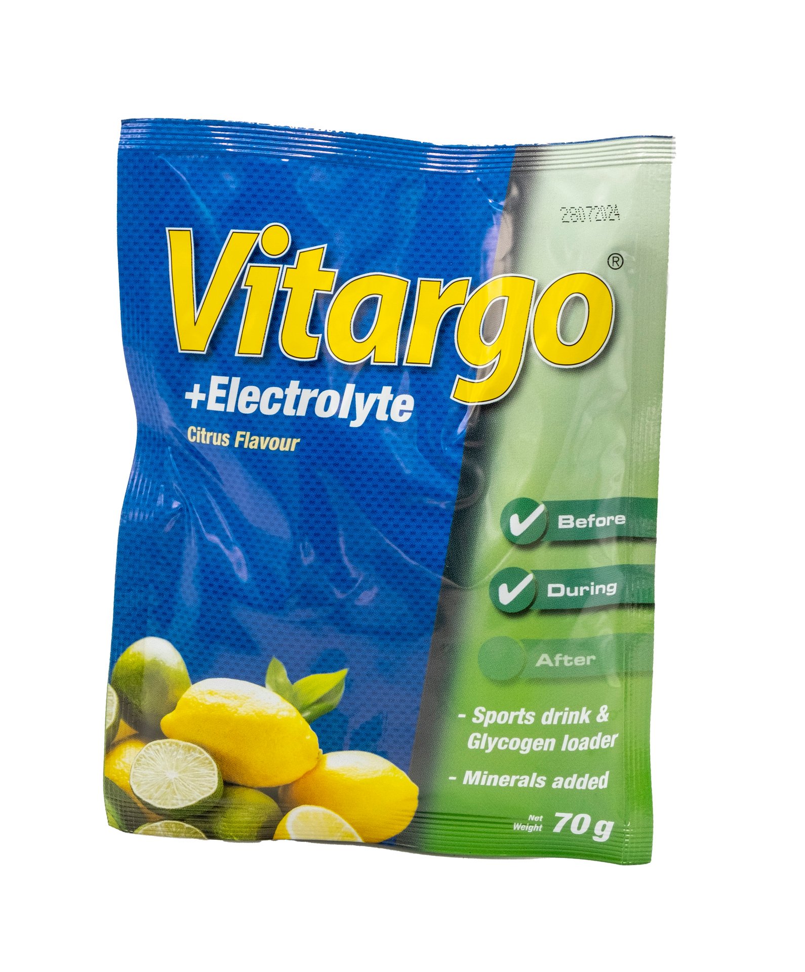 Vitargo +Electrolyte Citrussmak Portionspåse 70g