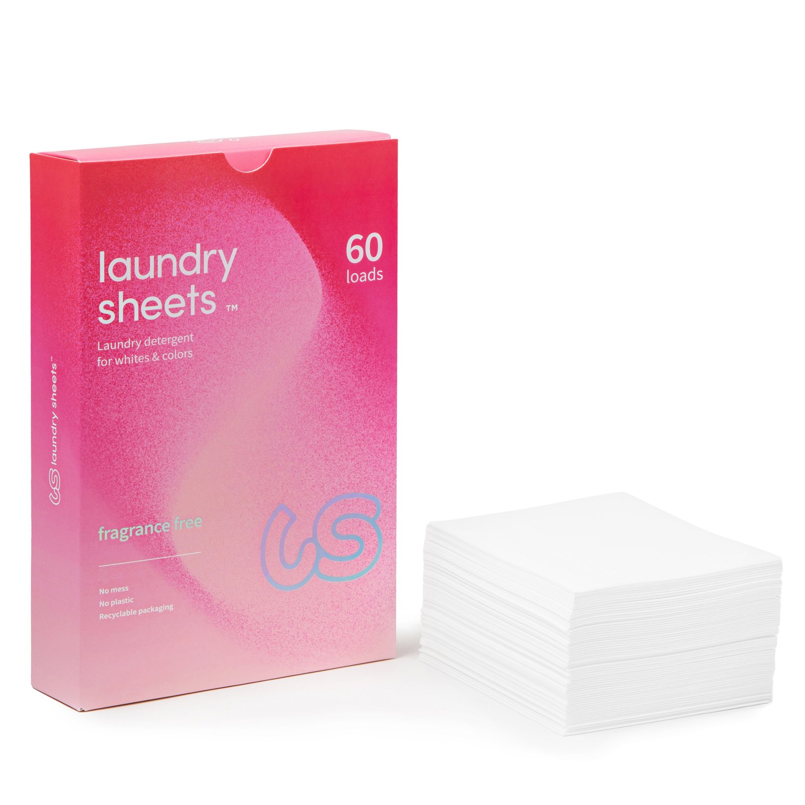 LAUNDRY SHEETS Tvättmedel Fragrance Free 60 st