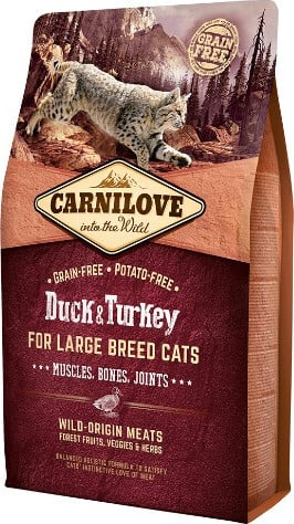 Carnilove Duck Turkey Large Breed Cats Muscles Bones Joints 2 kg