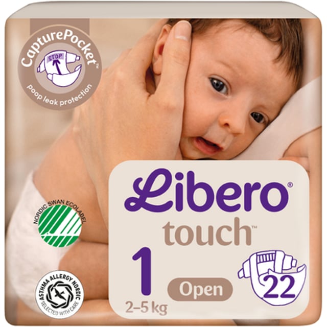 Libero Touch 1 Blöja 2-5 kg 22 st