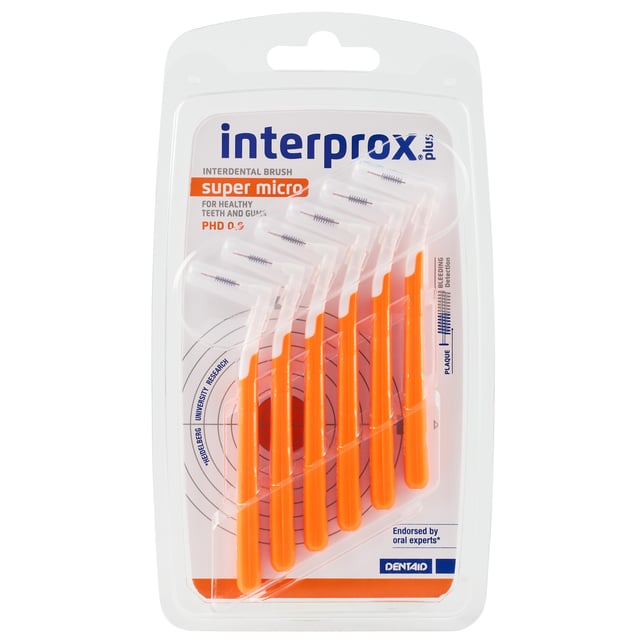 Interprox Vinkel Plus Super Micro Mellanrumsborste Orange 0,5 mm 6 st