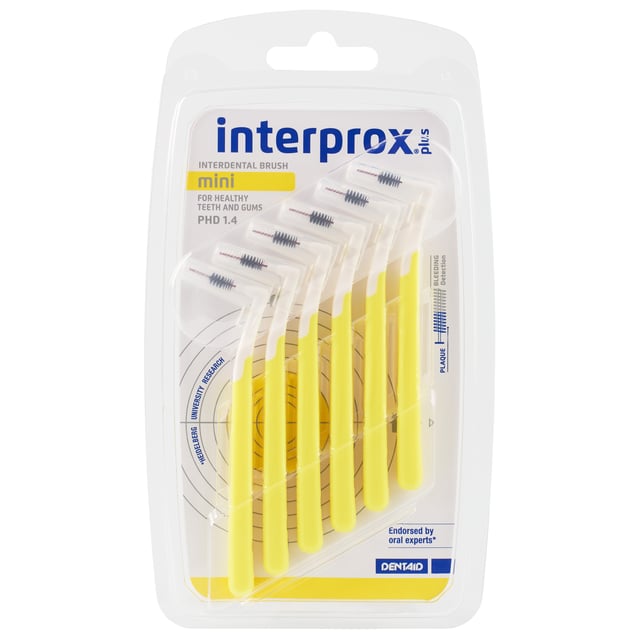 Interprox Vinkel Plus Mini Mellanrumsborste Gul 0,7 mm 6 st