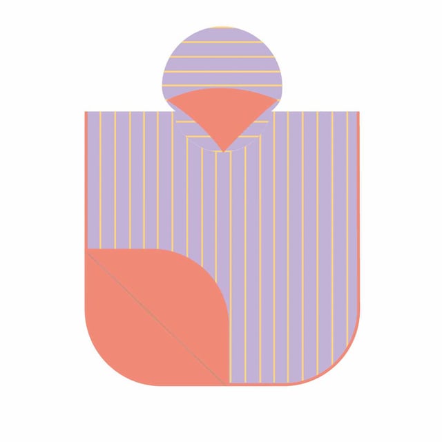 Quut Poncho Randig lila/persika