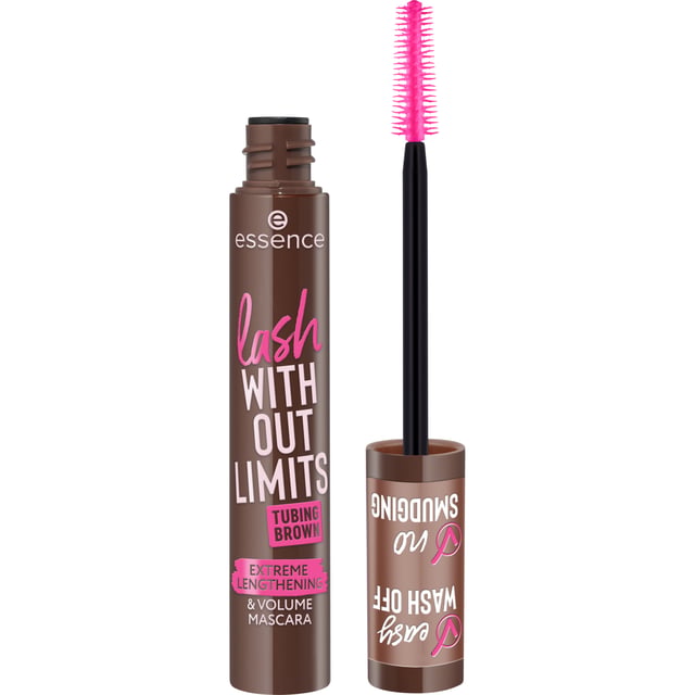 essence lash WITHOUT LIMITS TUBING BROWN EXTREME LENGTHENING & VOLUME MASCARA 05 13 ml