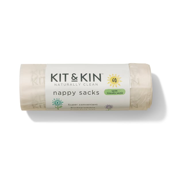 Kit & Kin Biologiskt Nedbrytbara Blöjpåsar 60 st
