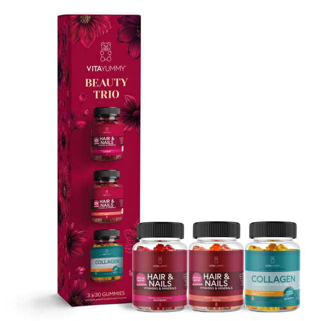 VitaYummy Beauty Trio Giftbox Hair & Nails och Collagen 3x 30st