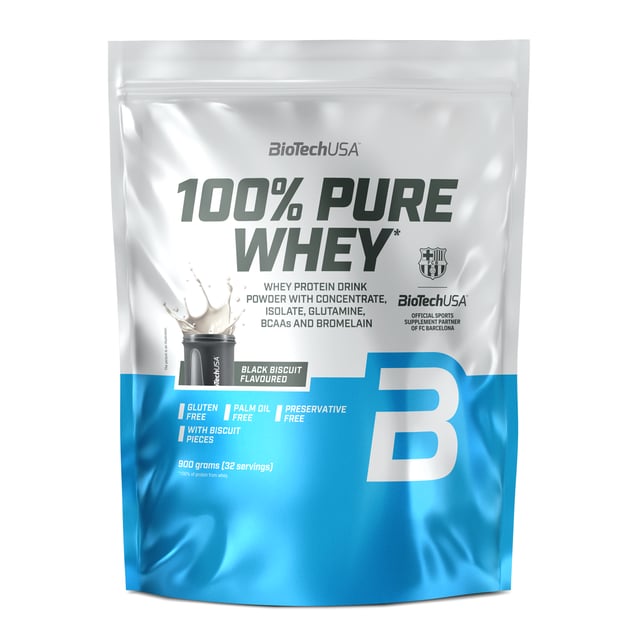 BioTechUSA 100% Pure Whey Black Biscuit 900 g
