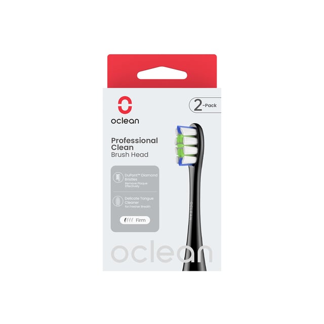 OcleanBorsthuvud Professional Clean 2-Pack Svart