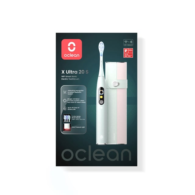 Oclean Elektrisk Tandborste X Ultra 20 Set Grön