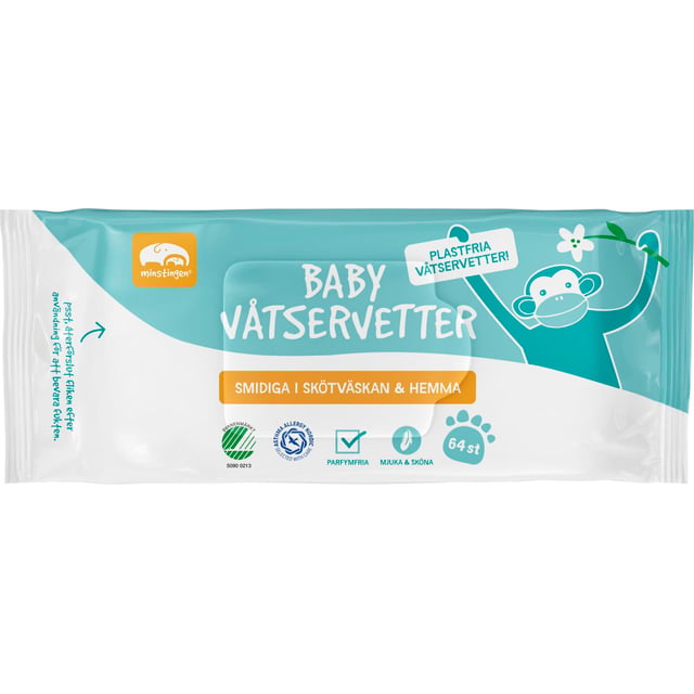Minstingen Våtservetter Baby 64 st