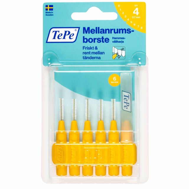 TePe Mellanrumsborste Original 0,7mm Gul 6 st