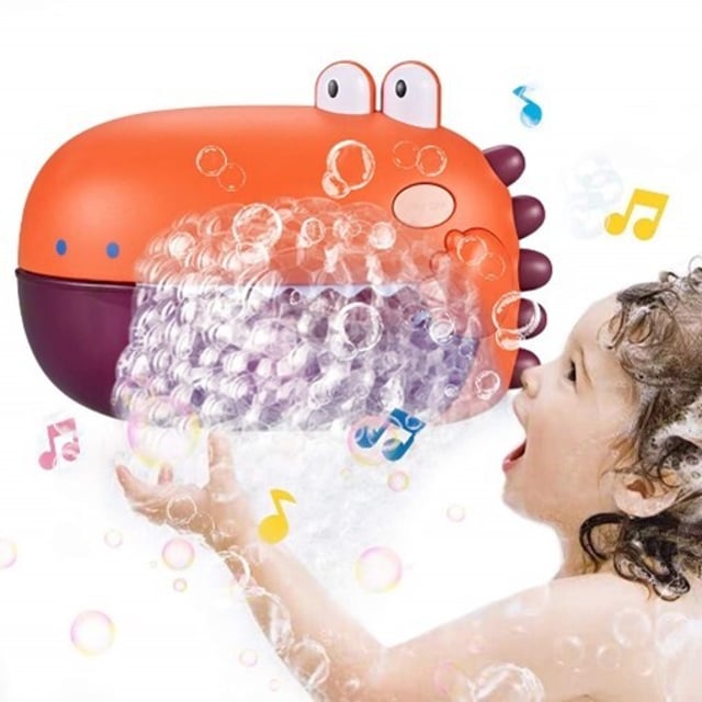 Carlo Baby Dino Bath Bubble Blower with Music Red + 36 m 1 st