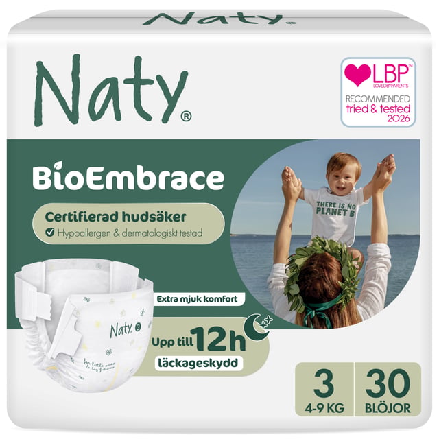 Naty Blöjor BioEmbrace strlk 3, 30 st