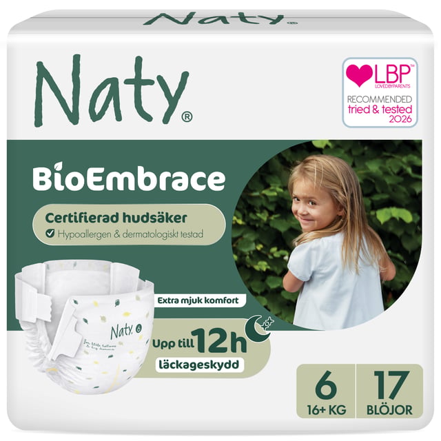 Naty Blöjor BioEmbrace strlk 6, 17 st
