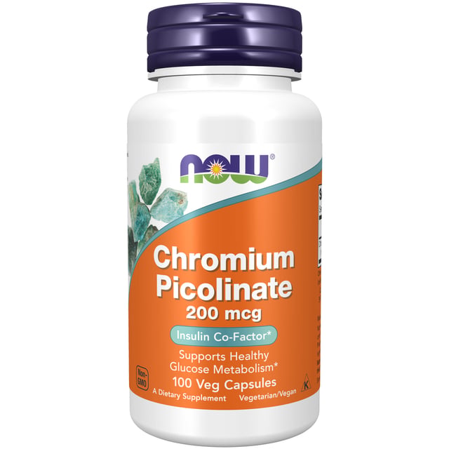 NOW Chromium Picolinate 200 µg 100 kapslar