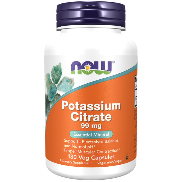 NOW Potassium Citrate 180 kapslar