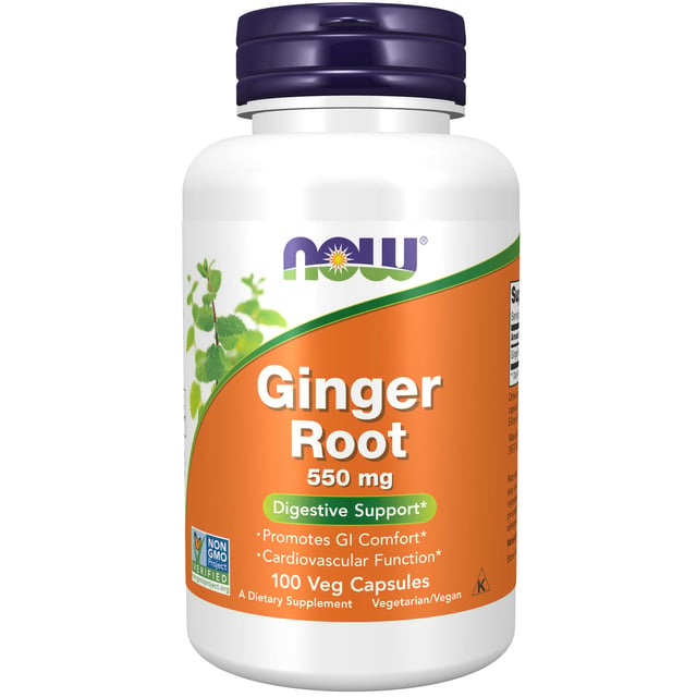 NOW Ginger 550 mg 100 vegkapslar
