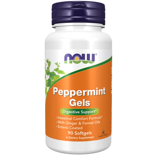 NOW Peppermint Gels 90 Softgels