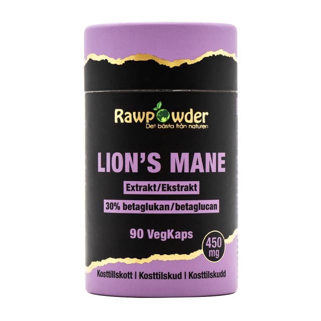 Rawpowder Lion's Mane Extrakt 450 mg 90 kapslar