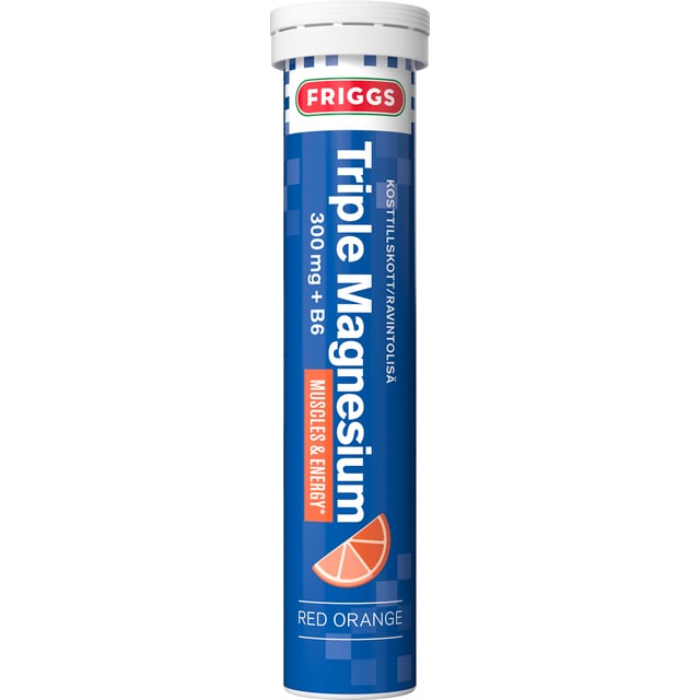 Friggs Triple Magnesium 300mg+B6, Red Orange Eff 20 st