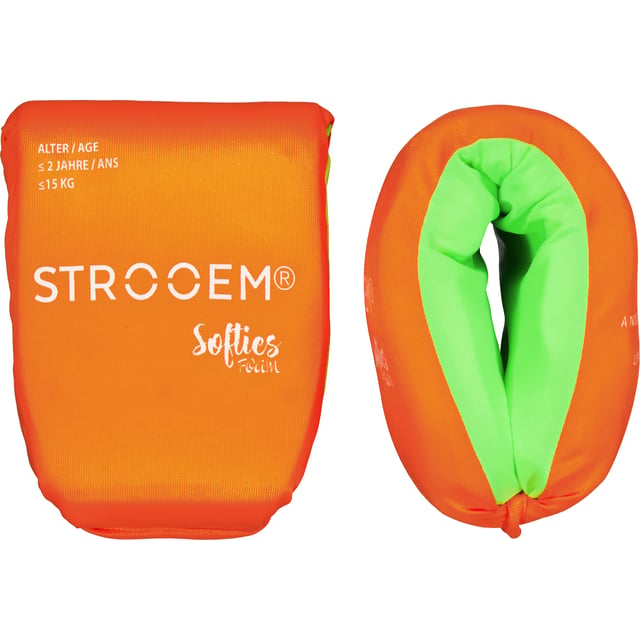 Strooem Softies Foam Swim Armbands Orange/Lime 0-2 år upp till 15 kg