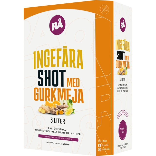 RÅ Ingefära Shot med Gurkmeja 300 cl