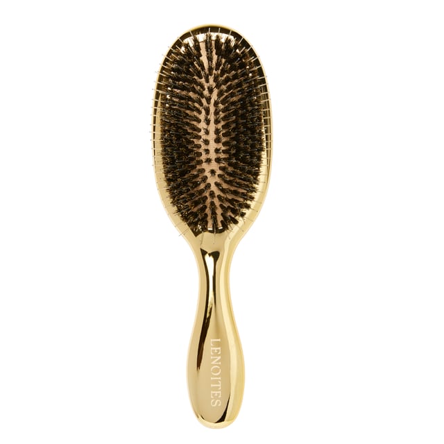 LENOITES Wild Boar Hair Brush + Cleaning Tool Gold 1 st