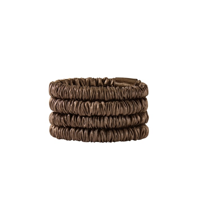 Lenoites Mulberry Silk Skinny Scrunchies 4 st
