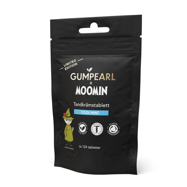 Gumpearl x Moomin Cool Mint Tandkrämstablett Refill 124 st