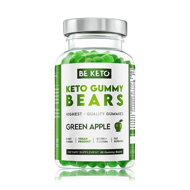 BeKeto Gummy Bears Green Apple 60 gummies