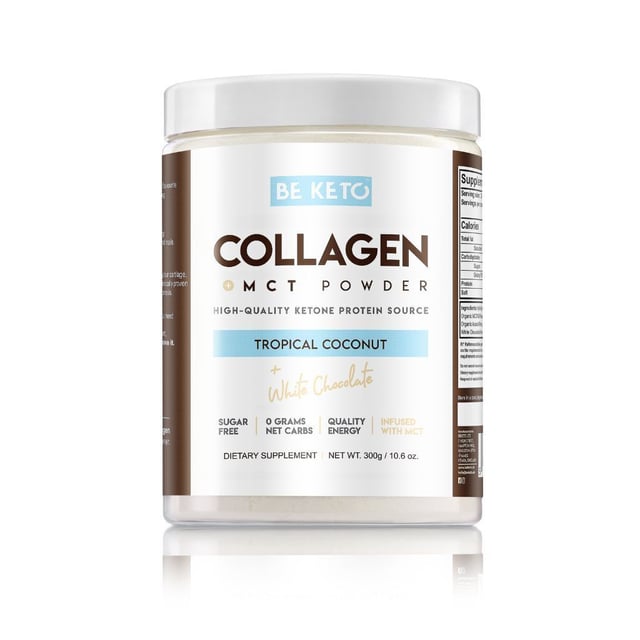BeKeto Collagen + MCT Tropical Coconut & White Chocolate 300 g