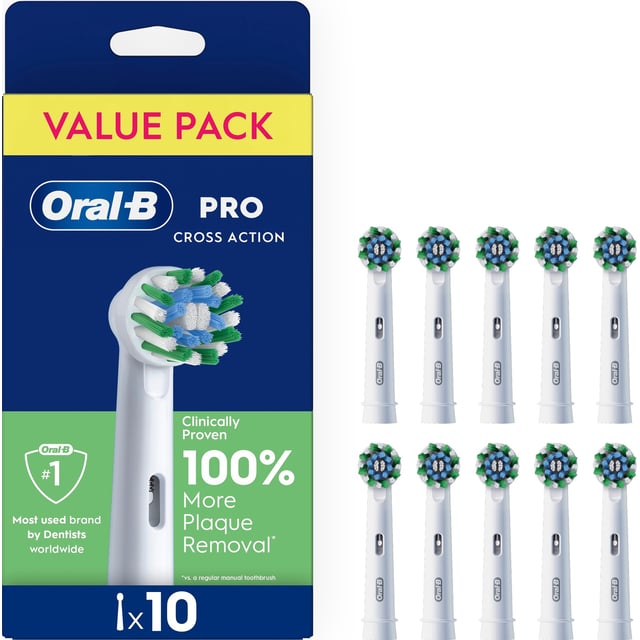 Oral-B Pro Cross Action borsthuvuden, 10 st