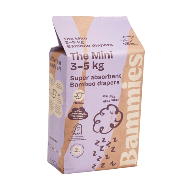 Bammies Blöjor Mini 3-5 kg, 40 st