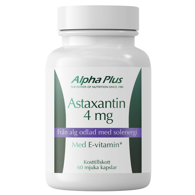 Alpha Plus Astaxantin 4mg 60 kapslar